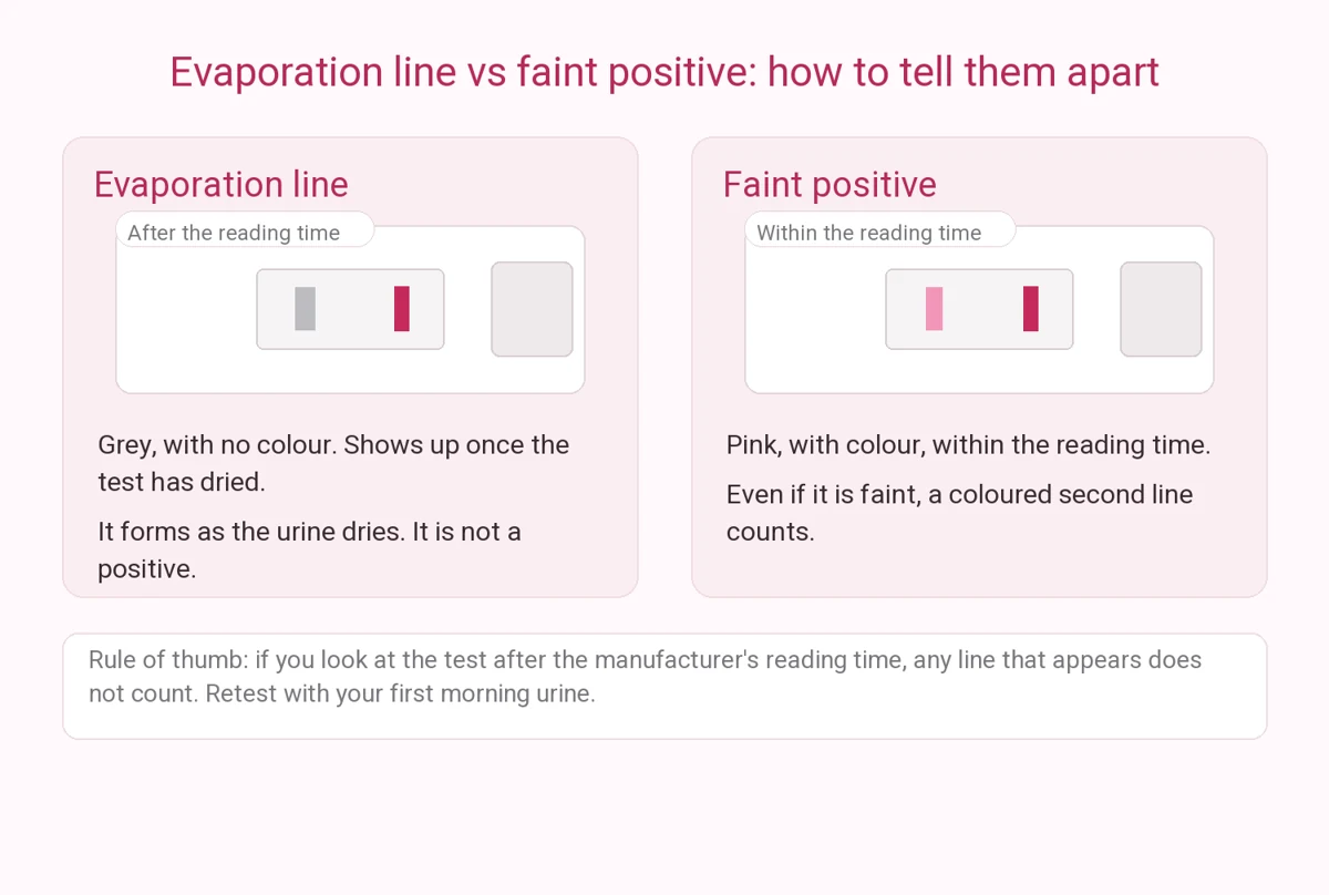 Diagram: evaporation line versus faint positive